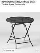32" Metal Mesh Round Patio Bistro Table - Room Essentials