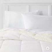 (3) Room Essentials Twin/XL Comforters(White, Grey, Blue)