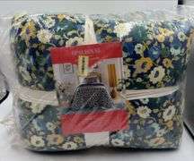 Opalhouse Jungalow Blue Green Floral Printed Twin size Quilt Sham Set