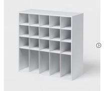 4 Tier Laminate Stackable Shoe Cubby White - Brightroom™: Shoe Rack Organizer, Holds 20 Pairs, Wood Laminate, Freestanding