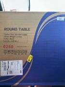 VECELO Side/End Table, Folding Round Metal Anti-Rust and Waterproof Outdoor or Indoor Tray for Living Room Bedroom Balcony and Office, Black