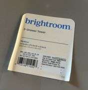 3 Drawer Medium Tower Dark Gray - Brightroom™: Plastic Storage Drawers, Portable Universal Storage, No Assembly Required