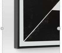 READ! (Set of 3) 16" x 20" Alignment Framed Wall Canvas Set - Threshold™: Modern Geometric Digital Art, Sawtooth Back