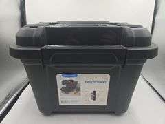 Tool and Hardware Latching Storage Box With Handle - Brightroom™: Gray Multi-Compartment Tote, 18L Capacity