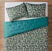Opalhouse Jungalow Blue Green Floral Printed Twin size Quilt Sham Set
