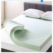 4 Inch Ventilated Memory Foam Mattress Topper with Calming Green Tea Infusion, CertiPUR-US Certified, KING