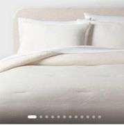 F/Q Faux Shearling Comforter Set Ivory