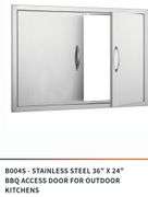 B004S - Stainless Steel 36" x 24" BBQ Access Door for Outdoor Kitchens