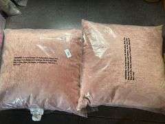 2pk Velvet Rib Textured Square Throw Pillow - 24"x24" Pink Threshold