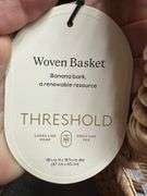 Large Natural Woven Round Basket - Threshold