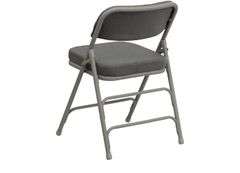 Flash Furniture Hercules Series Metal Folding Chair with Cushioned Seat, Fabric Upholstered Event Chair with 300-lb. Static Weight Capacity, Gray 2pc