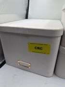 3 Decorative Fabric Box Ivory - Brightroom™: Rectangle, Polypropylene & Polyester, Spot Clean, (2) 13"x10"x7" and 10" H, 15.5" D, 13" W