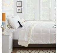 Faux Shearling Washed Microfiber Reversible Comforter - Room Essentials