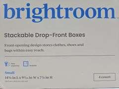 Stackable Small Bin Front Opening Clear - Brightroom™: Transparent Utility Storage, Stackable, BPA-Free, 12 Volume Capacity