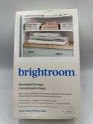 3pc Cube Compression Bags Set Clear - Brightroom™: Vacuum Seal Storage for Clothes & Bedding, Zipper Closure