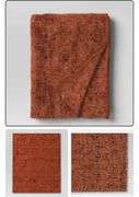 Threshold 60x50" Marled Boucle Textured Wool Cozy Throw Blanket, Orange