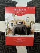 Opalhouse Twin/Twin Extra Long Geo Quilt and Sham Set Dark Gray