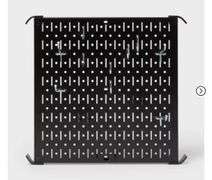 16" Square Metal Pegboard - Brightroom™: Wall & Garage Storage Organizer, Carbon Steel, Black, 100 lb Capacity