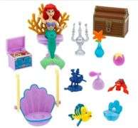 Disney Store Official The Little Mermaid Ariel's Grotto Playset - Fun Girl Toys, Mini Figures Set - Includes Flounder, Sebastian, Treasures & More - Perfect for Fans of Ariel