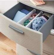 Set of 2 Plastic Drawer Dividers White - Brightroom™: Organizer
