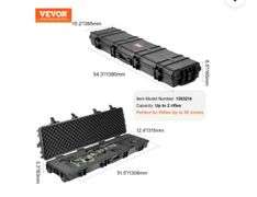 VEVOR Tactical Range Case, Outdoor Tactical Hard Case with 3 Layers Fully-protective Foams, 50 inch lockable Hard Tactical Range Case with Wheels, IP67 Waterproof & Crushproof