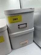 3 Decorative Fabric Box Ivory - Brightroom™: Rectangle, Polypropylene & Polyester, Spot Clean, (2) 13"x10"x7" and 10" H, 15.5" D, 13" W