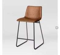 Bowden Faux Leather Counter Height Barstool - Threshold™