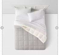 Faux Shearling Washed Microfiber Reversible Comforter - Room Essentials