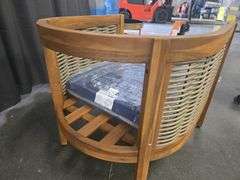 Modern Chair with Cushion & Side Table