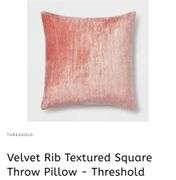 (2) Velvet Rib Textured Square Throw Pillow 24" Threshold