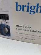 Heavy Duty Garage Tool Hook and Rail Kit - Brightroom™: Wall Mounted Storage, Steel, Black, 36" Width, 90 lb Capacity