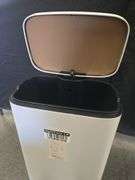 45L Rectangular Step Trash Can White - Brightroom