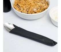 Hoffmaster 125070 Black Flat Pack Linen-Like Napkin, 16" x 16" - 500/Case