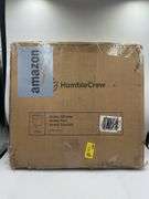 Humble Crew Brown Collapsible Cube Storage Ainsley Ottoman Foot Stool with Tray