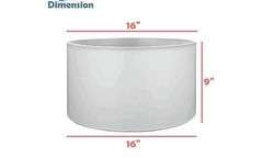 (2) Aspen Creative 38871 UNO Folding Shade for Table Lamp and Pendant Light, 16" Top x 16" Bottom x 9" H, UNO Thread 36mm, Oatmeal Linen