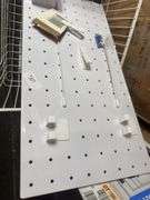 Pegboard Set White - Brightroom (Size 13" x 26") and Stacking Wire Laundry Bin