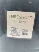 3pc Luxe Striped Damask Comforter and Sham Set - Threshold, Full/Queen