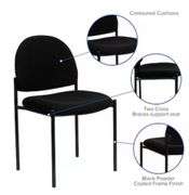Flash Furniture Modern Black Fabric Accent Chair