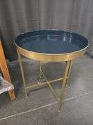 Modern Chair with Cushion & Side Table
