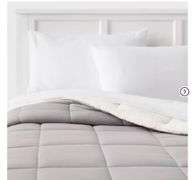Faux Shearling Washed Microfiber Reversible Comforter - Room Essentials