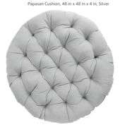 Papasan Cushion, 48 in x 48 in x 4 in, Silver