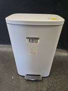 45L Rectangular Step Trash Can White - Brightroom
