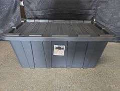 38gal Heavy Duty Storage Tote Black - Brightroom