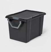 32gal XL Wheeled Latching Storage Tote Black – Brightroom
