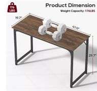 FDW Computer Desk 32/39/47 inch Length Study Writing Table Adjustable feet for Home Office