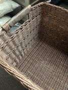 Rectangle Rattan Decorative Basket Dark Brown - Threshold™ designed with Studio McGee: FSC Certified Wicker Storage, Spot Clean