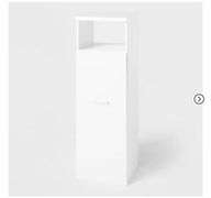 Narrow Storage Cabinet with Pull Out Cart White - Brightroom™: Utility Cart, Rolling Casters, Particle Board, 45" Height