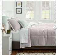 Faux Shearling Washed Microfiber Reversible Comforter - Room Essentials