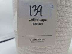(2) Decorative Coiled Rope Baskets