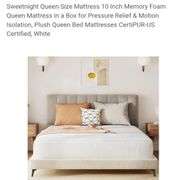 Sweetnight Queen Size Mattress 10 Inch Memory Foam Queen Mattress in a Box for Pressure Relief & Motion Isolation, Plush Queen Bed Mattresses CertiPUR-US Certified, White